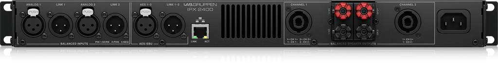 Lab Gruppen IPX 2400 Compact 2,400 Watt 2-Channel DSP Controlled Power Amplifier
