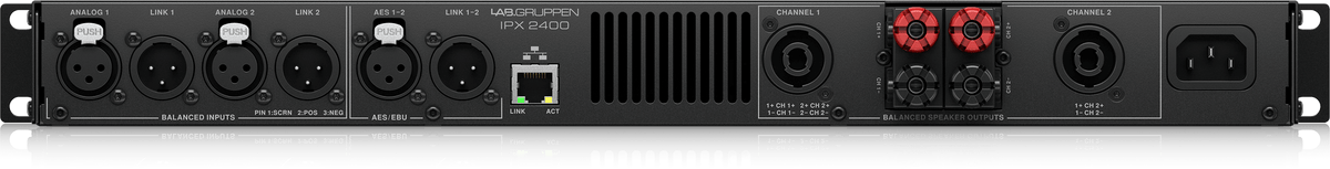 Lab Gruppen IPX 2400 Compact 2,400 Watt 2-Channel DSP Controlled Power Amplifier