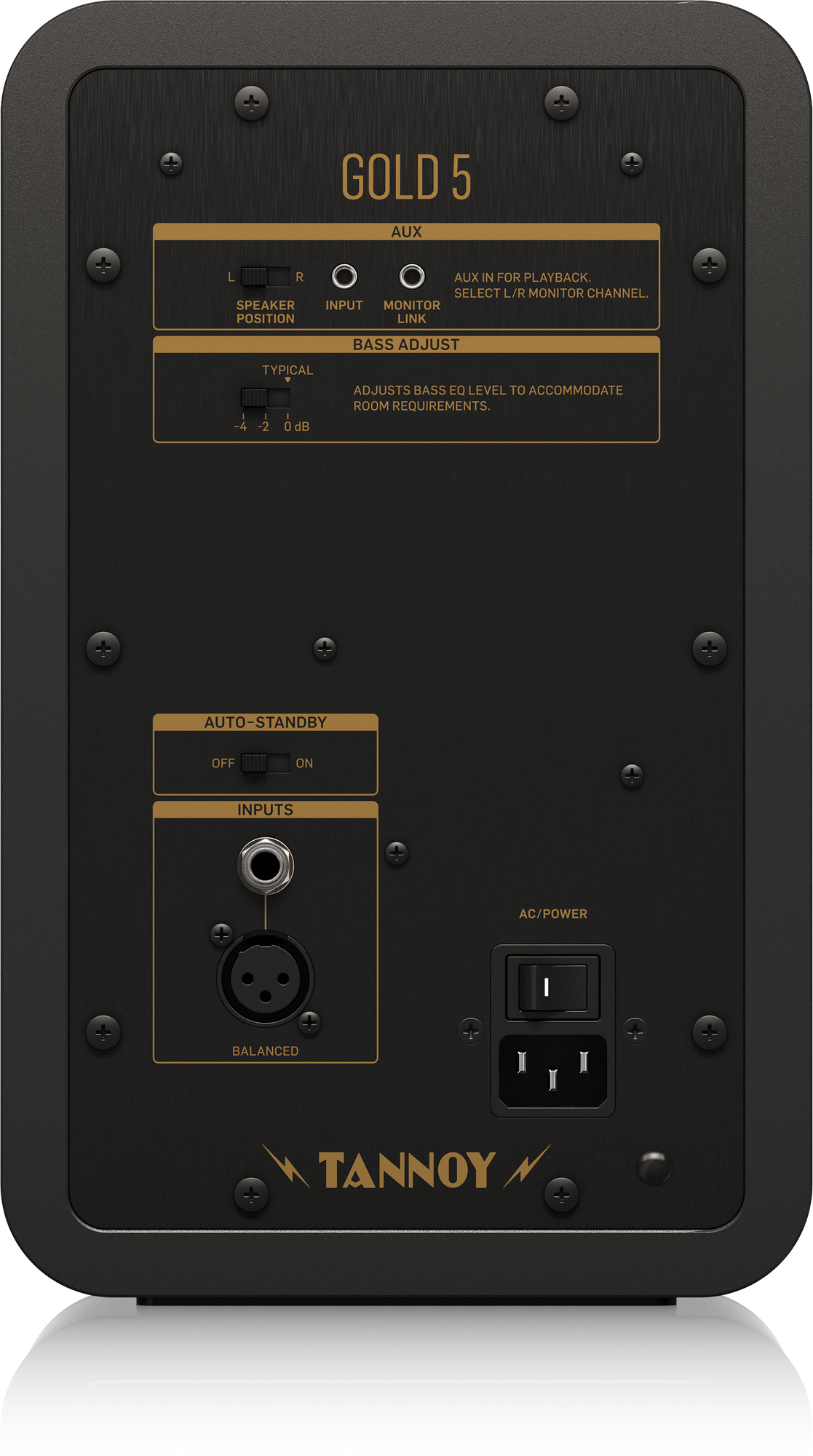 Tannoy GOLD 5 Premium 200-Watt Bi-Amplified Nearfield Studio Reference Monitor with Proprietary 5" Dual Concentric Point Source Technology