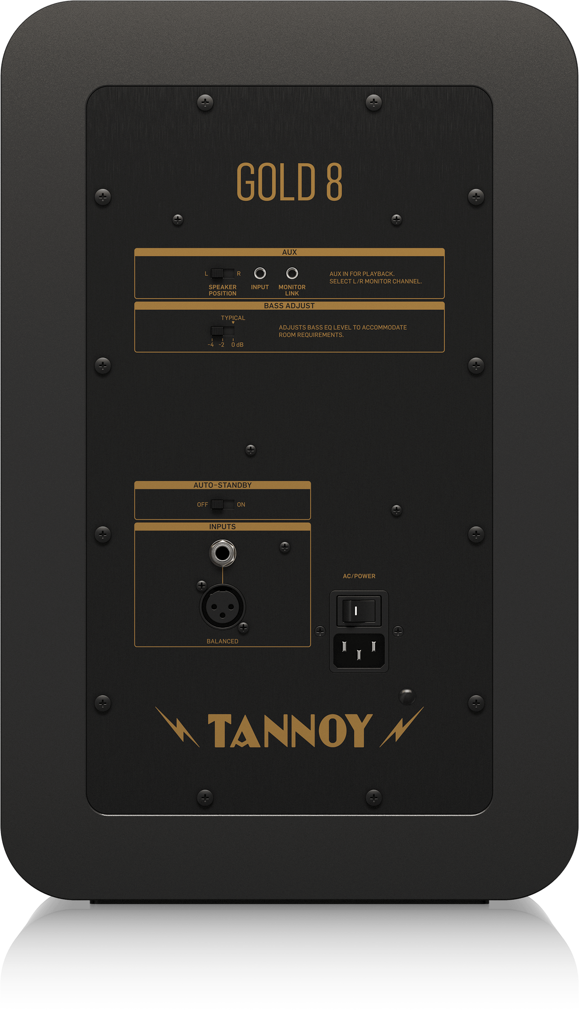 Tannoy GOLD 8 Premium 300-Watt Bi-Amplified Nearfield Studio Reference Monitor with Proprietary 8" Dual Concentric Point Source Technology