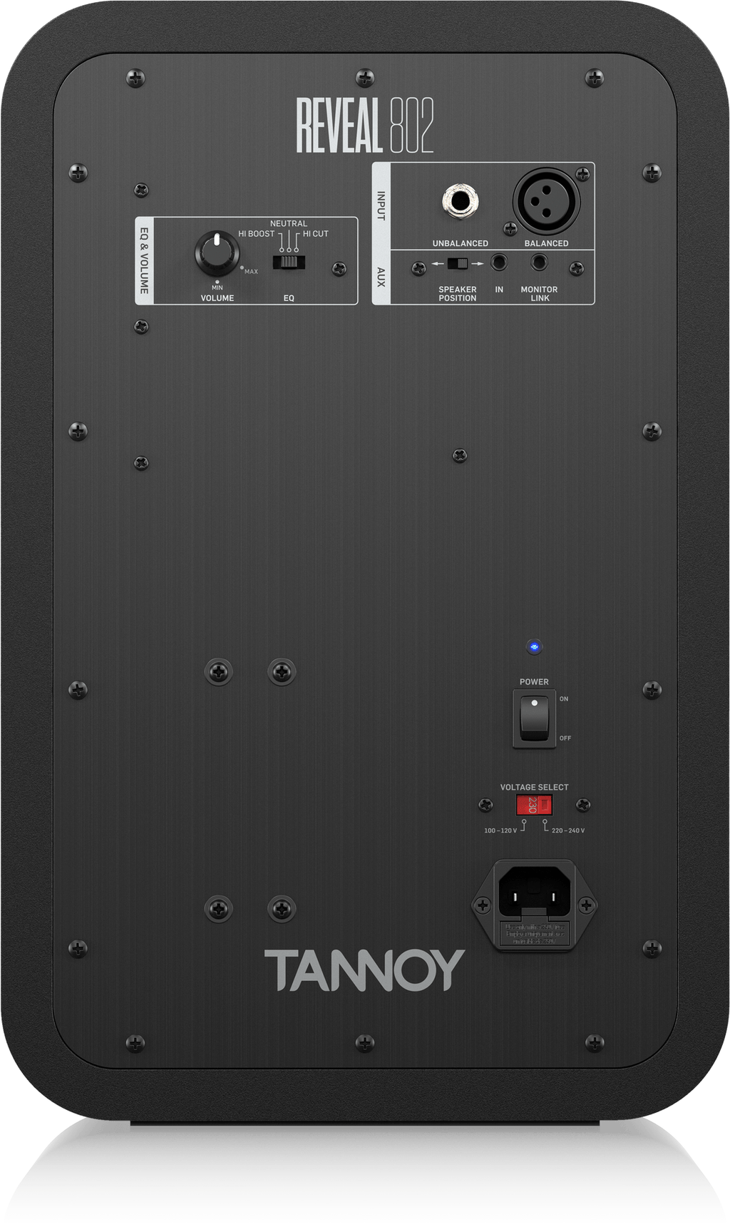 Tannoy REVEAL 802 140W 8" Bi-Amplified Studio Reference Monitor with Tuned Front-Firing Bass Port