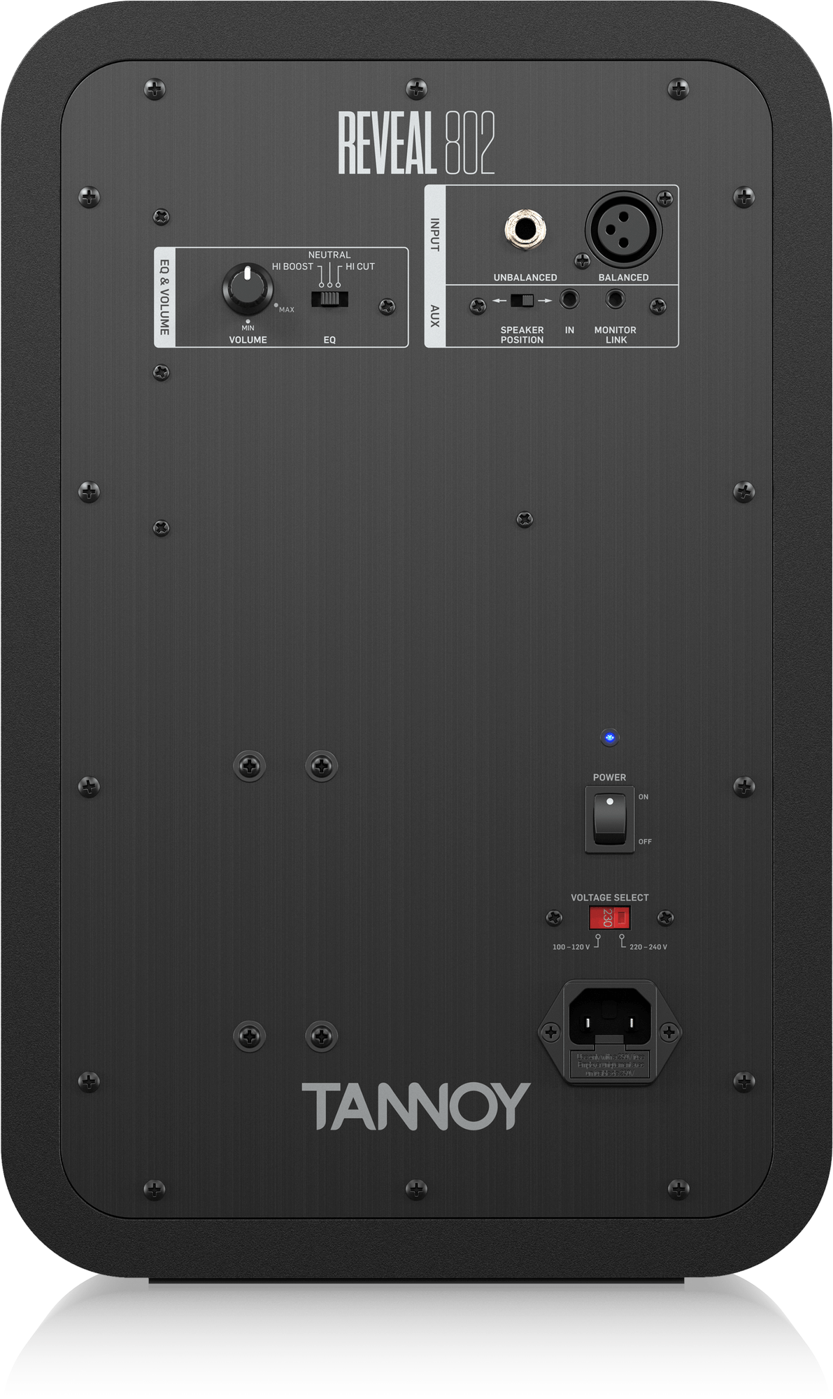 Tannoy REVEAL 802 140W 8" Bi-Amplified Studio Reference Monitor with Tuned Front-Firing Bass Port