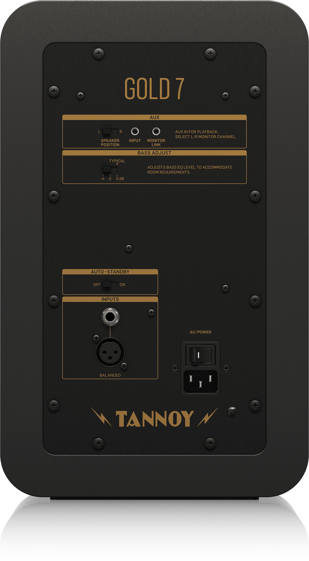 Tannoy GOLD 7 Premium 300-Watt Bi-Amplified Nearfield Studio Reference Monitor with Proprietary 6.5" Dual Concentric Point Source Technology