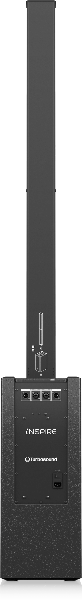 Turbosound iP1000 V2 1,000 Watt Powered Column Loudspeaker with a Dual 8" Subwoofer