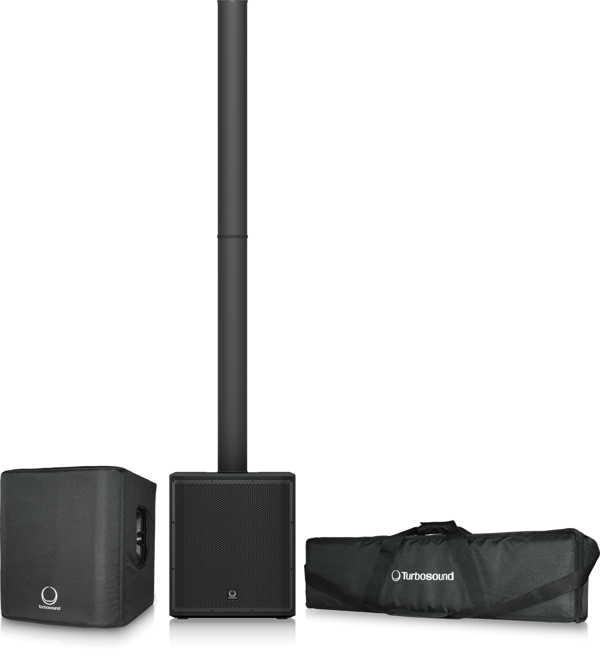 Turbosound iP2000 BUNDLE 1,000 Watt Powered Column Loudspeaker with a 12" Subwoofer