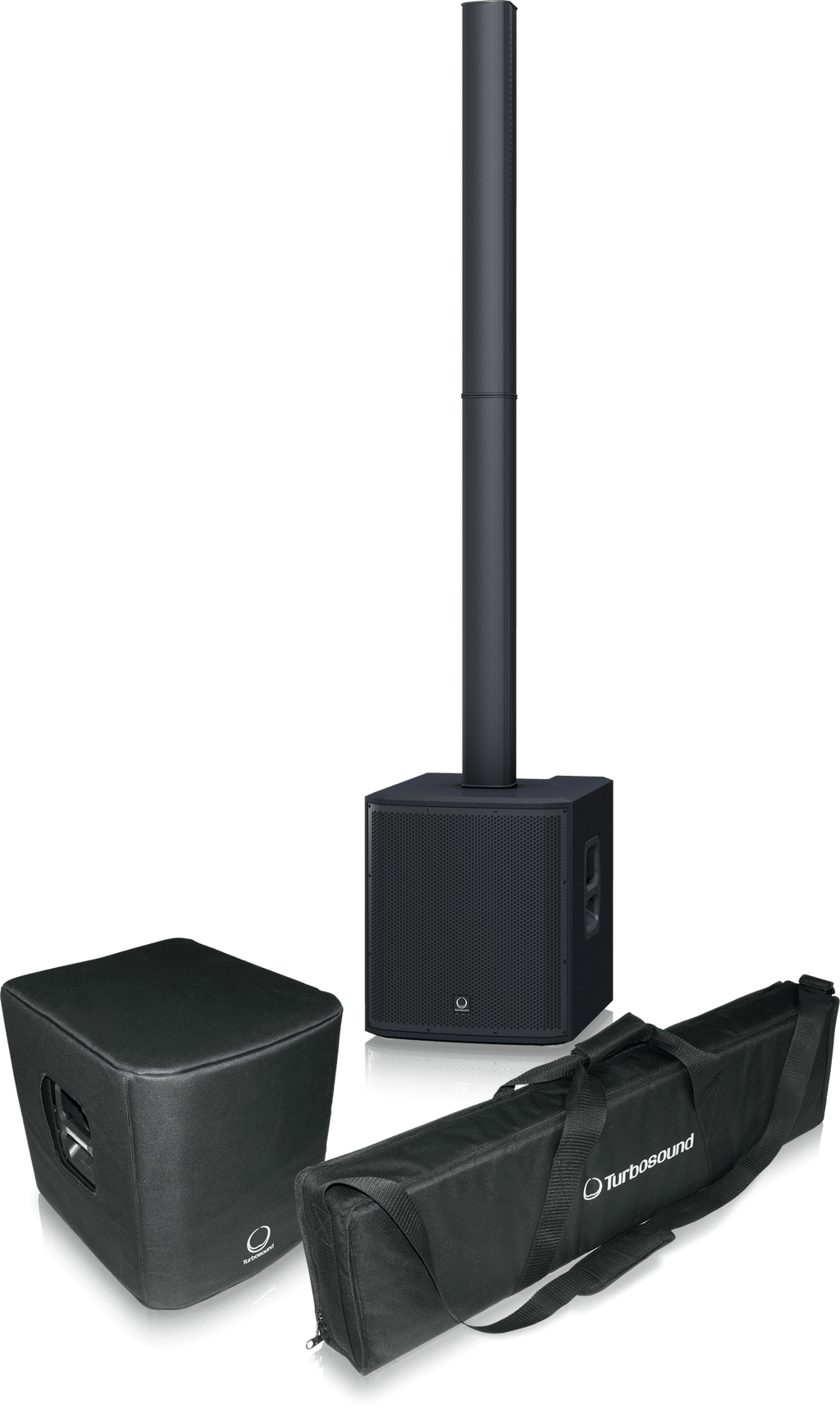 Turbosound iP2000 BUNDLE 1,000 Watt Powered Column Loudspeaker with a 12" Subwoofer