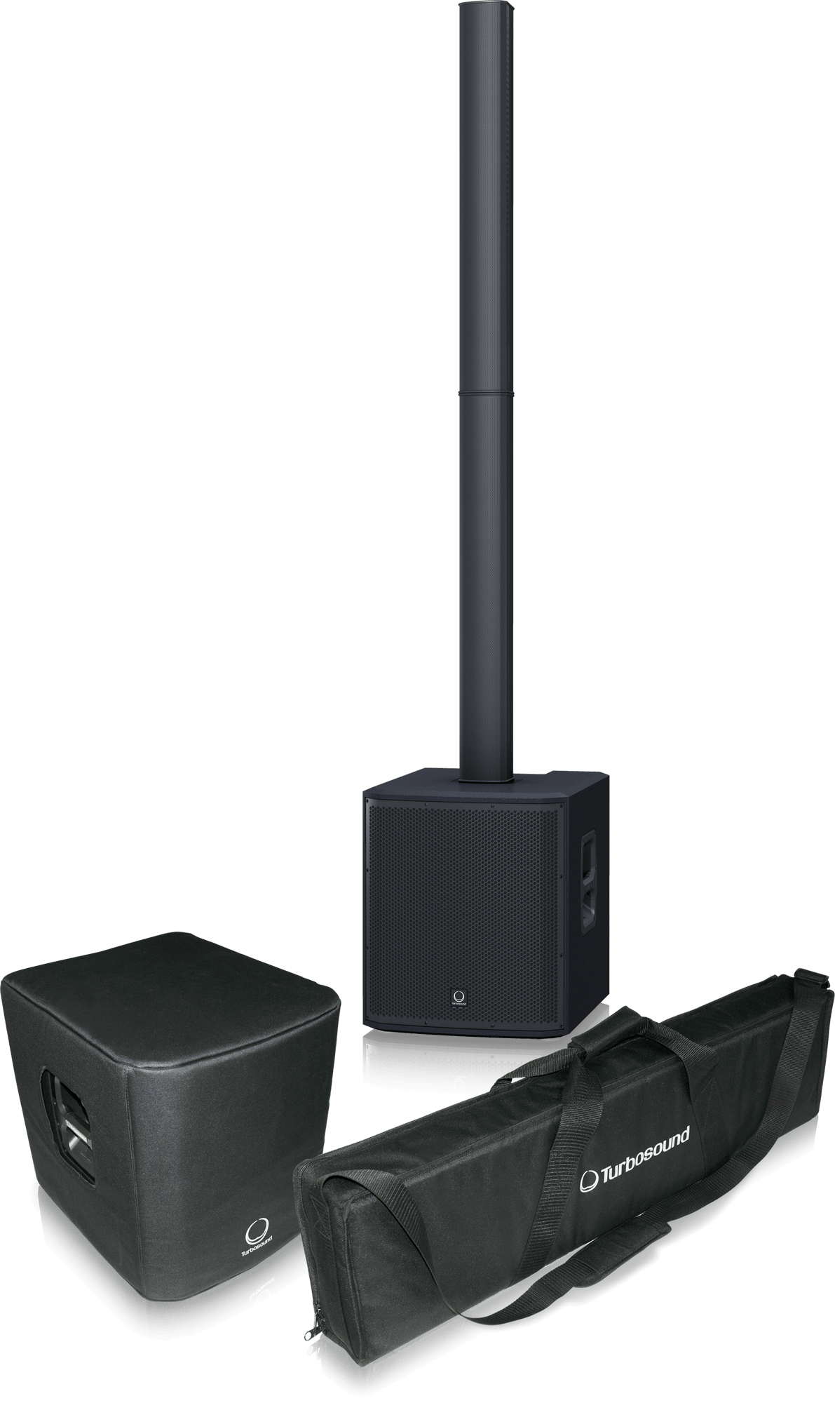 Turbosound iP2000 BUNDLE 1,000 Watt Powered Column Loudspeaker with a 12" Subwoofer