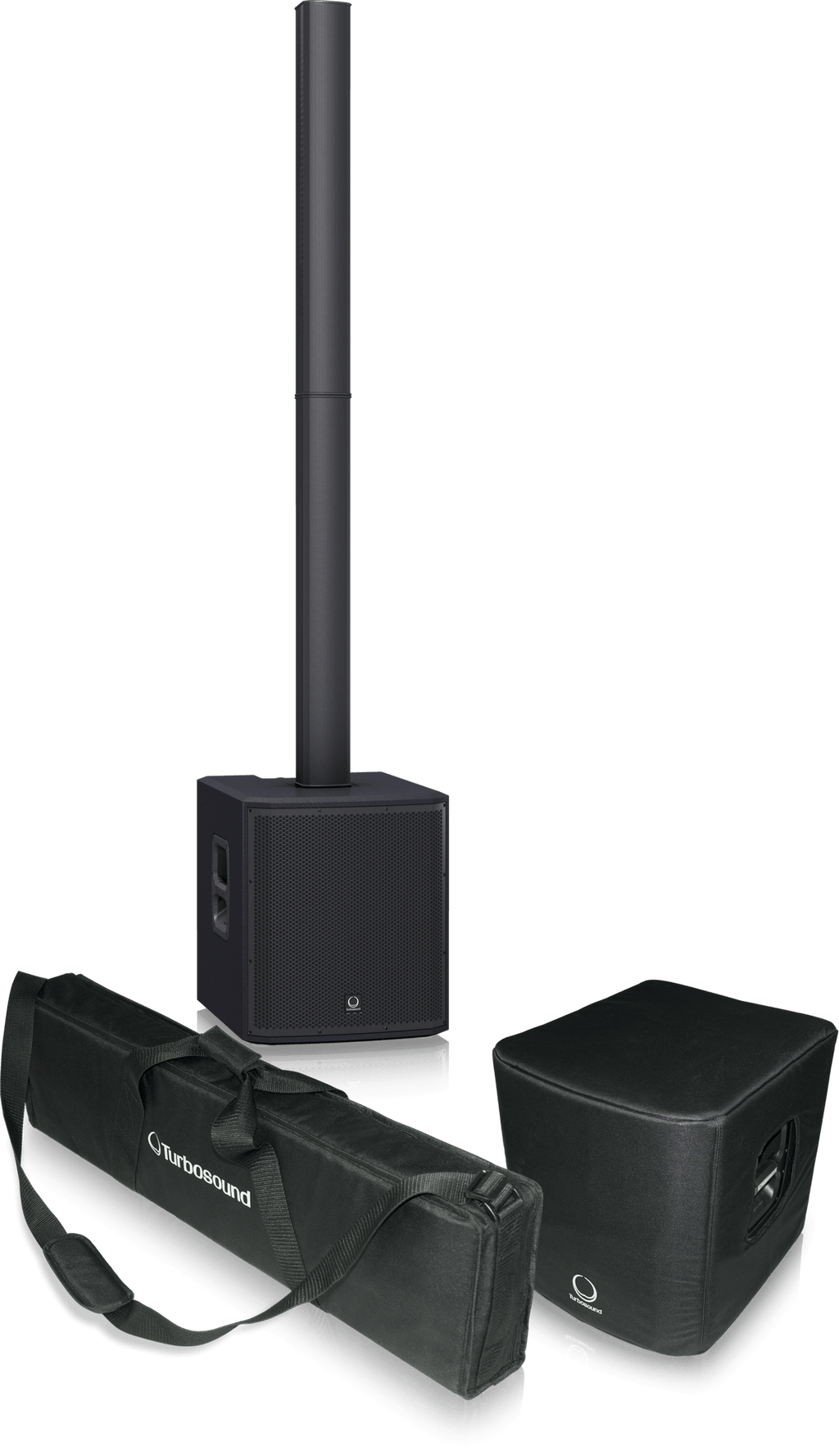 Turbosound iP2000 BUNDLE 1,000 Watt Powered Column Loudspeaker with a 12" Subwoofer