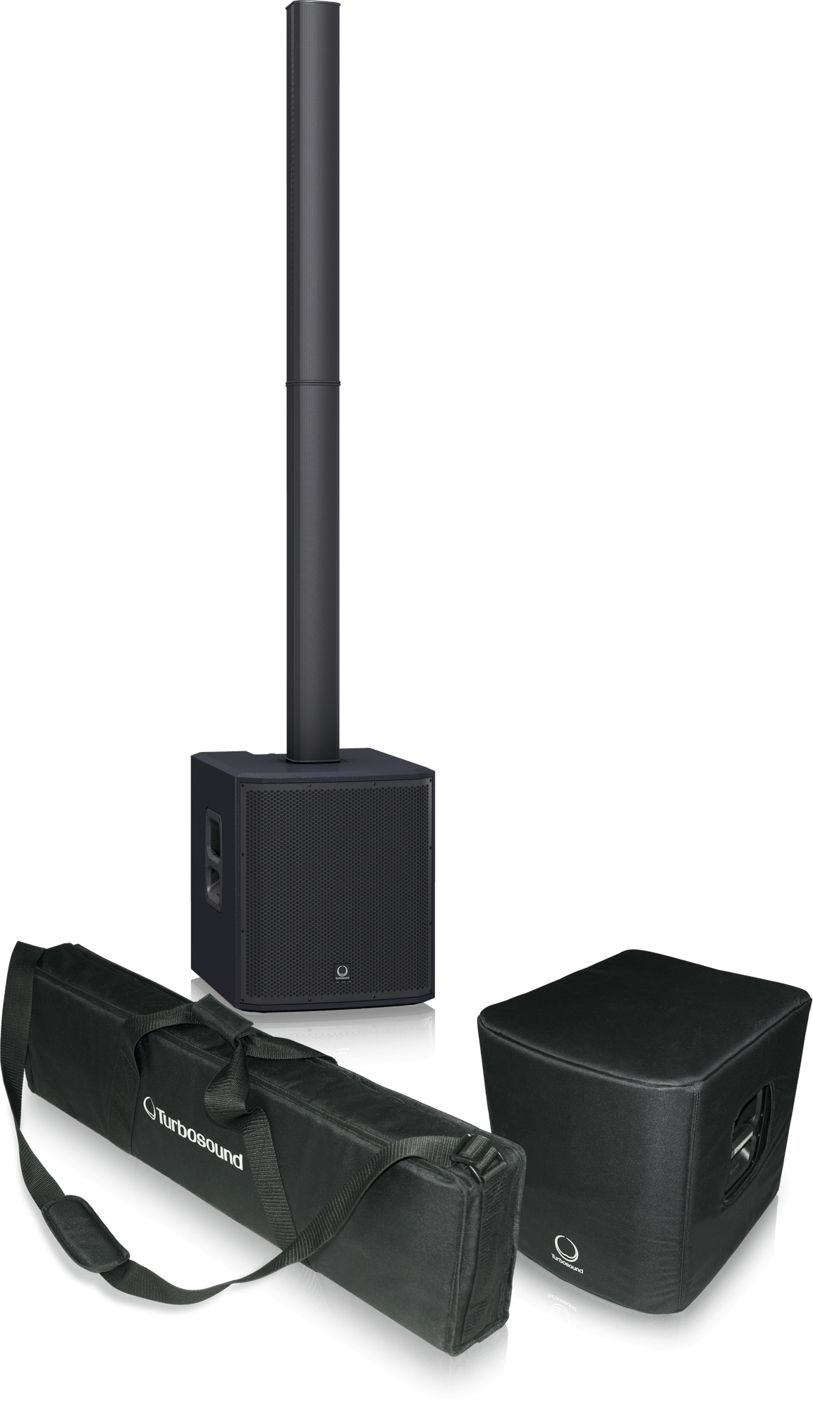 Turbosound iP2000 BUNDLE 1,000 Watt Powered Column Loudspeaker with a 12" Subwoofer