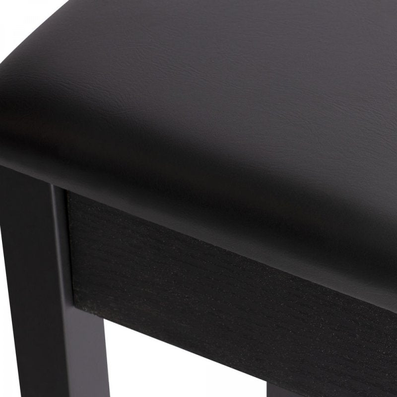 On-Stage KB8802B, Keyboard/Piano Bench, Height 19.5", 240 lbs. Weight Capacity, Wood / Vinyl Construction, Black