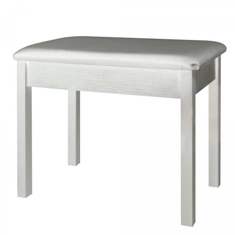 On-Stage KB8802W, Keyboard/Piano Bench, Height 19.5", 240 lbs. Weight Capacity, Wood / Vinyl Construction, White