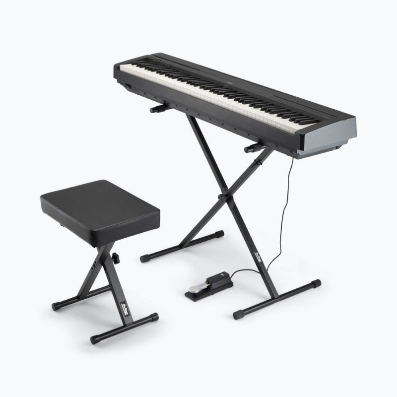 On-Stage KPK6550, Keyboard Stand and Bench Pack with Keyboard Sustain Pedal, A Complete Setup for Comfortably Playing a Keyboard and Controlling, Bolted Stand Construction Provides Durability for Reliable Performance