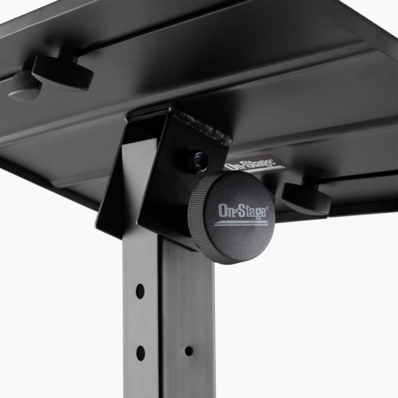 On-Stage KS6150, Compact Midi/Synthesizer Utility Stand, Height Adjustment 23" - 36", 35 lbs. Weight Capacity, Steel Construction, Black