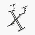 On-Stage KS7292, Double-X ERGO-LOK Keyboard Stand with Second Tier, 320 lbs. Weight Capacity, 12" - 32" Base Spread, Black