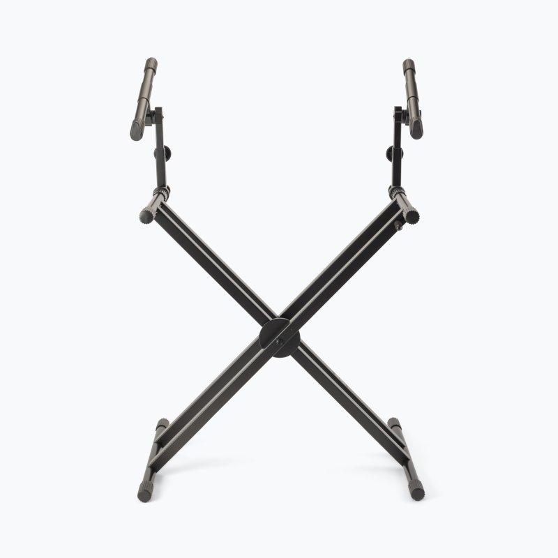 On-Stage KS7292, Double-X ERGO-LOK Keyboard Stand with Second Tier, 320 lbs. Weight Capacity, 12" - 32" Base Spread, Black