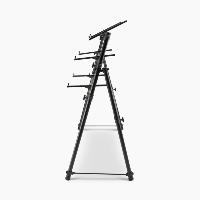 On-Stage KS7903, Three-Tier A-Frame Keyboard Stand, Height 54", 40 lbs. Per Tier (120 lbs. total) Weight Capacity, Aluminum, Bolted Metal Construction, Black
