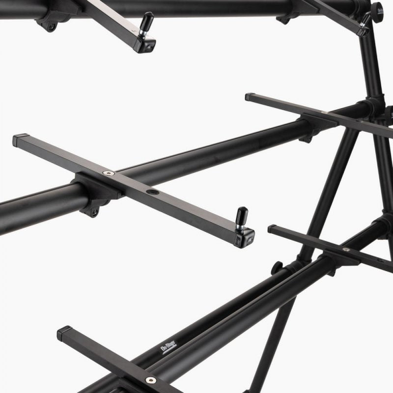 On-Stage KS7903, Three-Tier A-Frame Keyboard Stand, Height 54", 40 lbs. Per Tier (120 lbs. total) Weight Capacity, Aluminum, Bolted Metal Construction, Black
