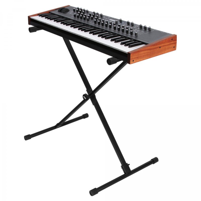 On-Stage KS8190X, Single-X Bullet Nose Keyboard Stand with Lok-Tight Construction, Height Adjustment 27" - 38", 100 lbs. Weight Capacity, 11 - 31" Base Spread, Lok-Tight Metal Construction, Black