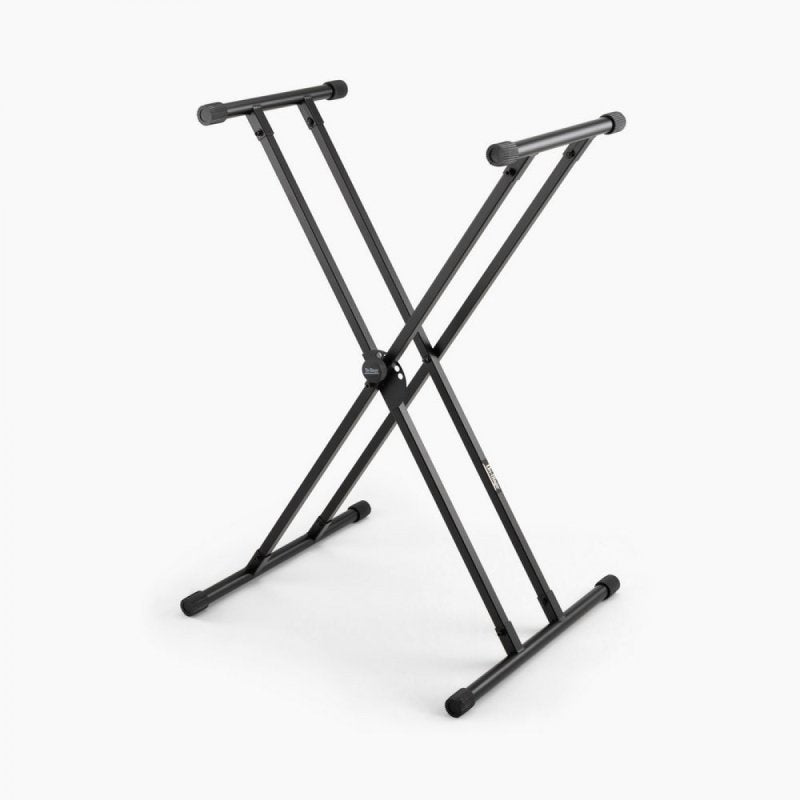 On-Stage KS8191XX, Double-X Bullet Nose Keyboard Stand with Lok-Tight Construction, Height Adjustment 27" - 39", 200 lbs. Weight Capacity, 11" - 31" Base Spread, Lok-Tight Metal Construction, Black