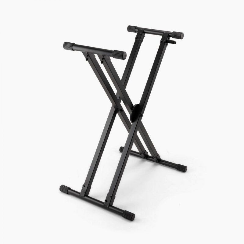 On-Stage KS8291XX, ERGO-LOK Double-X Keyboard Stand with Lok-Tight Construction, Height Adjustment 24.75" - 38.25", 27" - 38", 320 lbs. Weight Capacity, 12" - 32" Base Spread, Lok-Tight Metal Construction