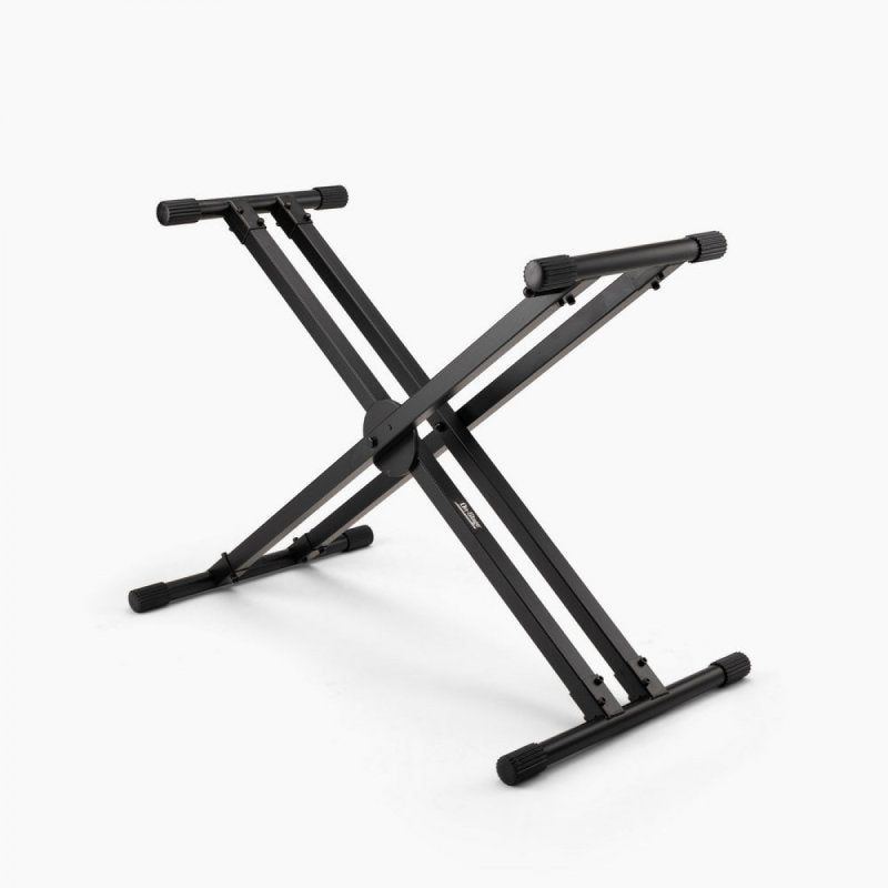 On-Stage KS8291XX, ERGO-LOK Double-X Keyboard Stand with Lok-Tight Construction, Height Adjustment 24.75" - 38.25", 27" - 38", 320 lbs. Weight Capacity, 12" - 32" Base Spread, Lok-Tight Metal Construction