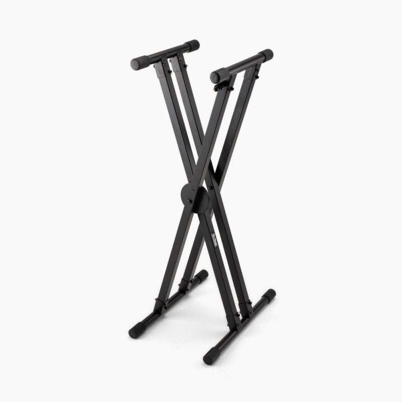 On-Stage KS8291XX, ERGO-LOK Double-X Keyboard Stand with Lok-Tight Construction, Height Adjustment 24.75" - 38.25", 27" - 38", 320 lbs. Weight Capacity, 12" - 32" Base Spread, Lok-Tight Metal Construction