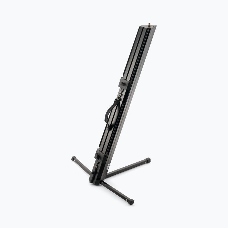 On-Stage KS9102, Quantum Core Column Keyboard Stand, Height Adjustment 10" - 44", 125 lbs. Per Tier (250 lbs. total) Weight Capacity, 32" Base Spread, Black