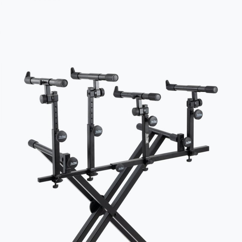 On-Stage KSA8500, Deluxe Keyboard Tier, 66 lbs. (33 lbs. Per Set of arms) Weight Capacity, Black