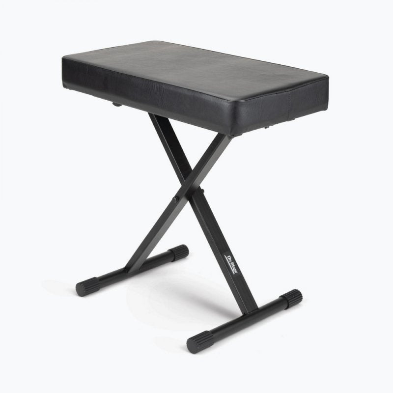 On-Stage KT7800-PLUS, Deluxe X-Style Keyboard Bench, Height Adjustment 19.5", 21.5", 23", 24.5", 360 lbs. Weight Capacity, Welded Metal Construction, Black