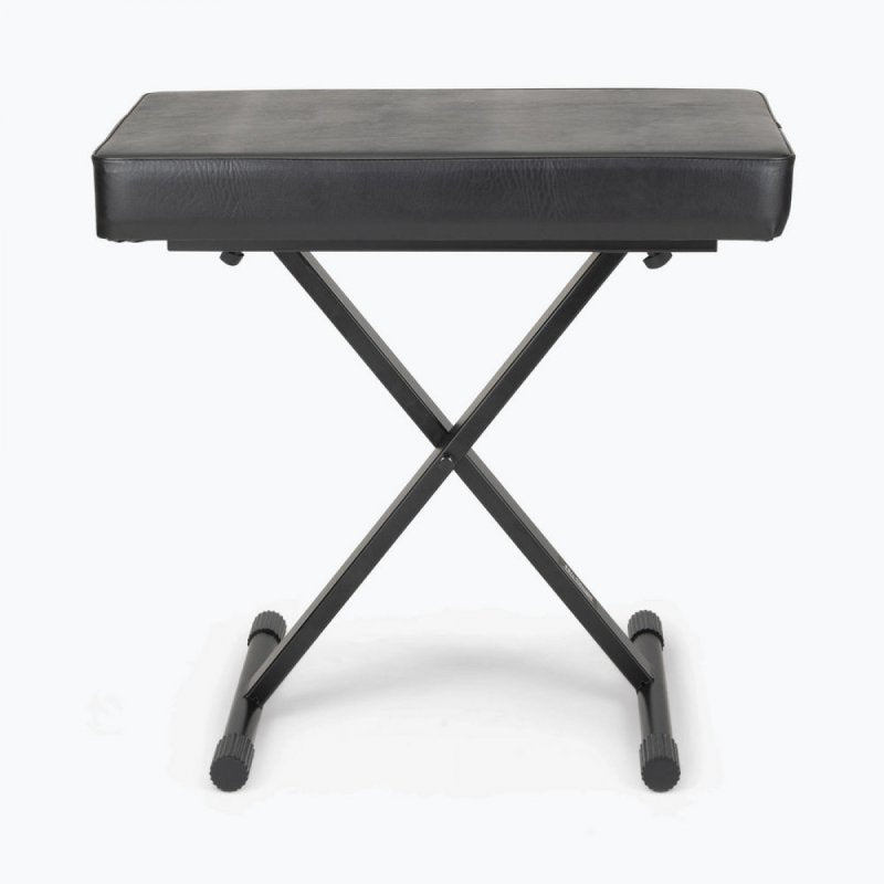 On-Stage KT7800-PLUS, Deluxe X-Style Keyboard Bench, Height Adjustment 19.5", 21.5", 23", 24.5", 360 lbs. Weight Capacity, Welded Metal Construction, Black