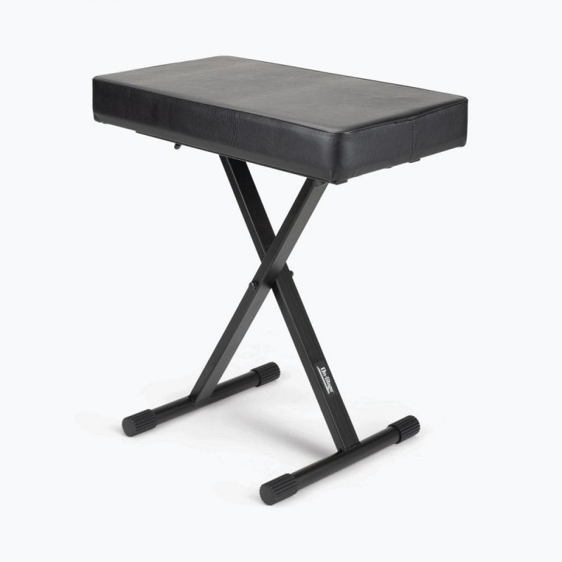 On-Stage KT7800-PLUS, Deluxe X-Style Keyboard Bench, Height Adjustment 19.5", 21.5", 23", 24.5", 360 lbs. Weight Capacity, Welded Metal Construction, Black