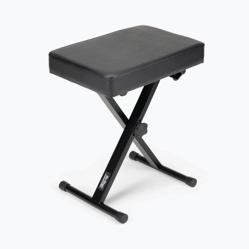 On-Stage KT7800, Three-Position X-Style Keyboard Bench, Height Adjustment 18.75" - 20.5", 300 lbs. Weight Capacity, Welded Metal Construction, Black