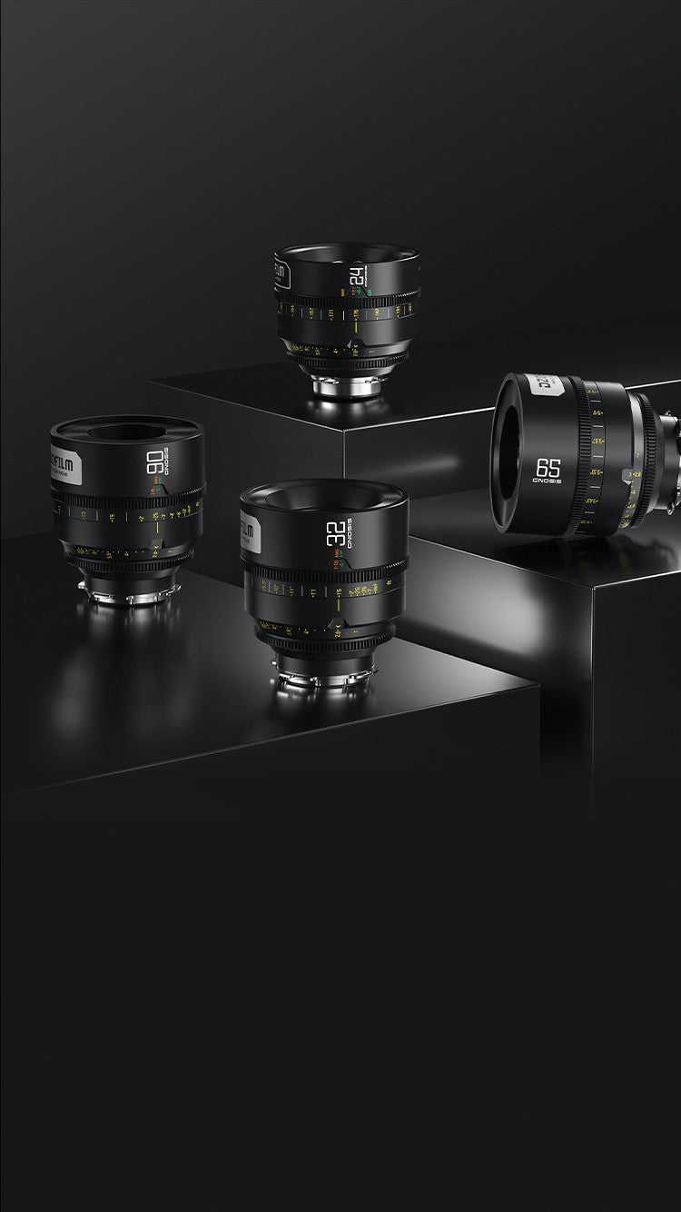 DZOFILM Gnosis Macro 3-Lens Set (32mm/ 65mm/ 90mm T2.8)-imperial(with case), Full-Frame Macro Cine Prime, Interchangeable PL EF LPL Mount, 16-Blade Iris, M105 Front Filter