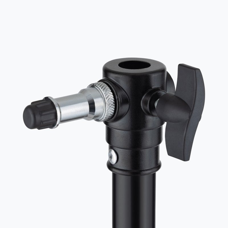 On-Stage LS-MS7620, 13' Tripod Lighting/Mic Stand, Height Adjustment 47"-156", 15 lbs Weight Capacity, 35" Base Spread, Aluminum Construction, Black