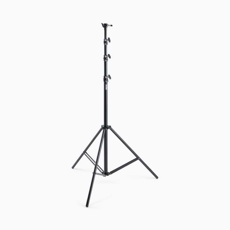 On-Stage LS-MS7620, 13' Tripod Lighting/Mic Stand, Height Adjustment 47"-156", 15 lbs Weight Capacity, 35" Base Spread, Aluminum Construction, Black
