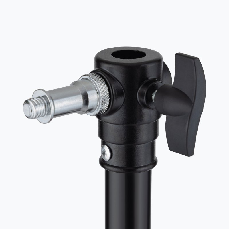 On-Stage LS-MS7620, 13' Tripod Lighting/Mic Stand, Height Adjustment 47"-156", 15 lbs Weight Capacity, 35" Base Spread, Aluminum Construction, Black