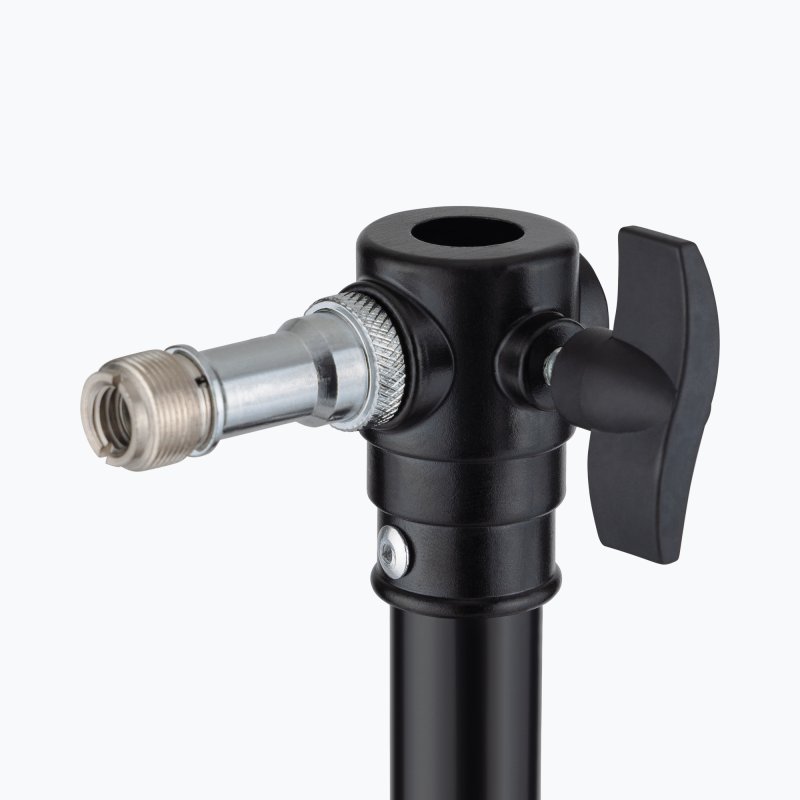 On-Stage LS-MS7620, 13' Tripod Lighting/Mic Stand, Height Adjustment 47"-156", 15 lbs Weight Capacity, 35" Base Spread, Aluminum Construction, Black