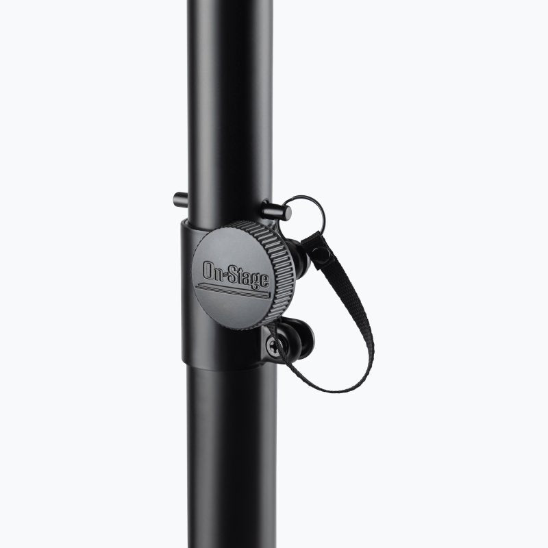 On-Stage LS-SS7770, Production-Grade 10' Lighting/Speaker Stand, Height Adjustment 44" - 120", 140 lbs Weight Capacity, 38" - 58" Base Spread, Steel and Aluminum Construction, Black