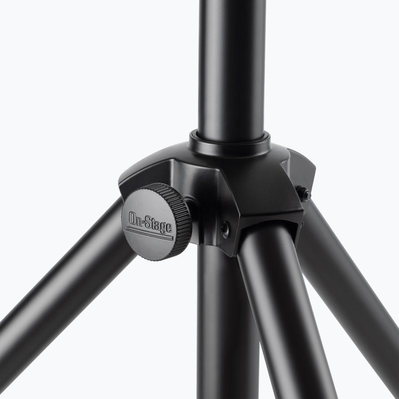 On-Stage LS-SS7770, Production-Grade 10' Lighting/Speaker Stand, Height Adjustment 44" - 120", 140 lbs Weight Capacity, 38" - 58" Base Spread, Steel and Aluminum Construction, Black