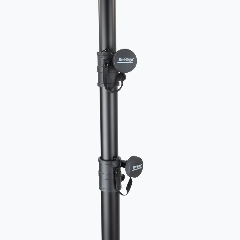 On-Stage LS7720BLT, Lighting Stand with Side Bars, Height Adjustment 60" - 120", 110 lbs Weight Capacity, 48" Base Spread, Aluminum Construction, Black