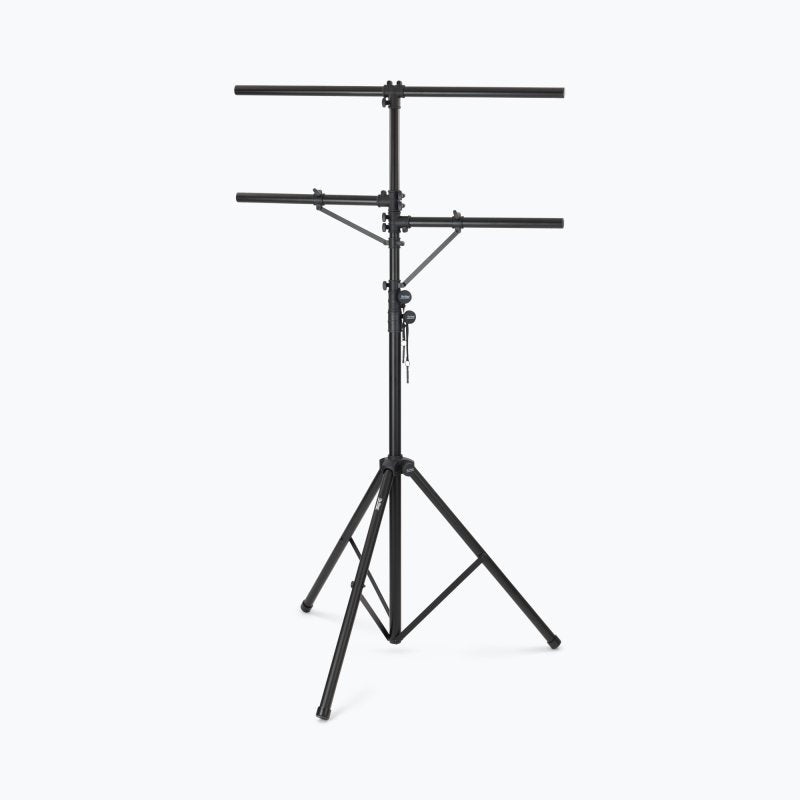 On-Stage LS7720BLT, Lighting Stand with Side Bars, Height Adjustment 60" - 120", 110 lbs Weight Capacity, 48" Base Spread, Aluminum Construction, Black