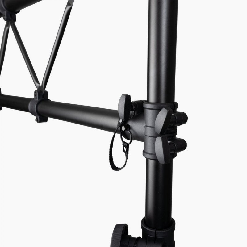 On-Stage LS7730, Lighting Stand with Truss, Height Adjustment 65" - 129", 120" Length, 200 lbs Total Weight Capacity, 48" Base Spread, Aluminum Construction, Black