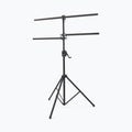 On-Stage LS7805QIK, Power Crank-Up Lighting Stand, Height Adjustment 54" - 132", 80 lbs Weight Capacity, 54" Base Spread, Aluminum and Steel Construction, Black