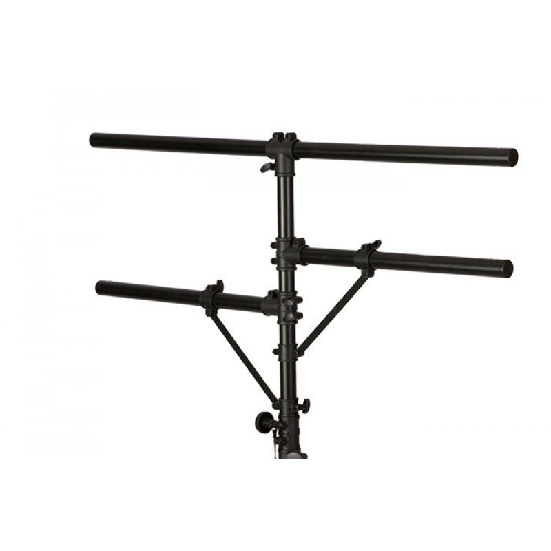 On-Stage LS7920BLT, Flat-Base Lighting Stand, Height Adjustment 60"-120", 110 lbs Weight Capacity, Black