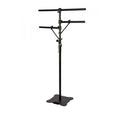 On-Stage LS7920BLT, Flat-Base Lighting Stand, Height Adjustment 60"-120", 110 lbs Weight Capacity, Black