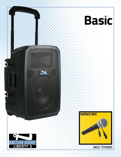 Anchor Audio Liberty 3 Link - Liberty 3, AnchorLINK, and one wireless belt pack transmitter with collar microphone