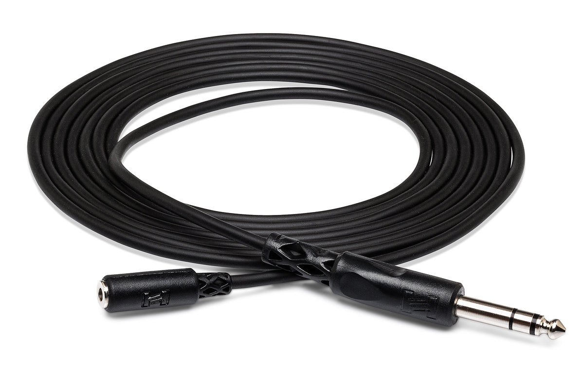HOSA - Headphone Adapter Cable, 3.5 mm TRS to 1/4 in TRS, 10 ft