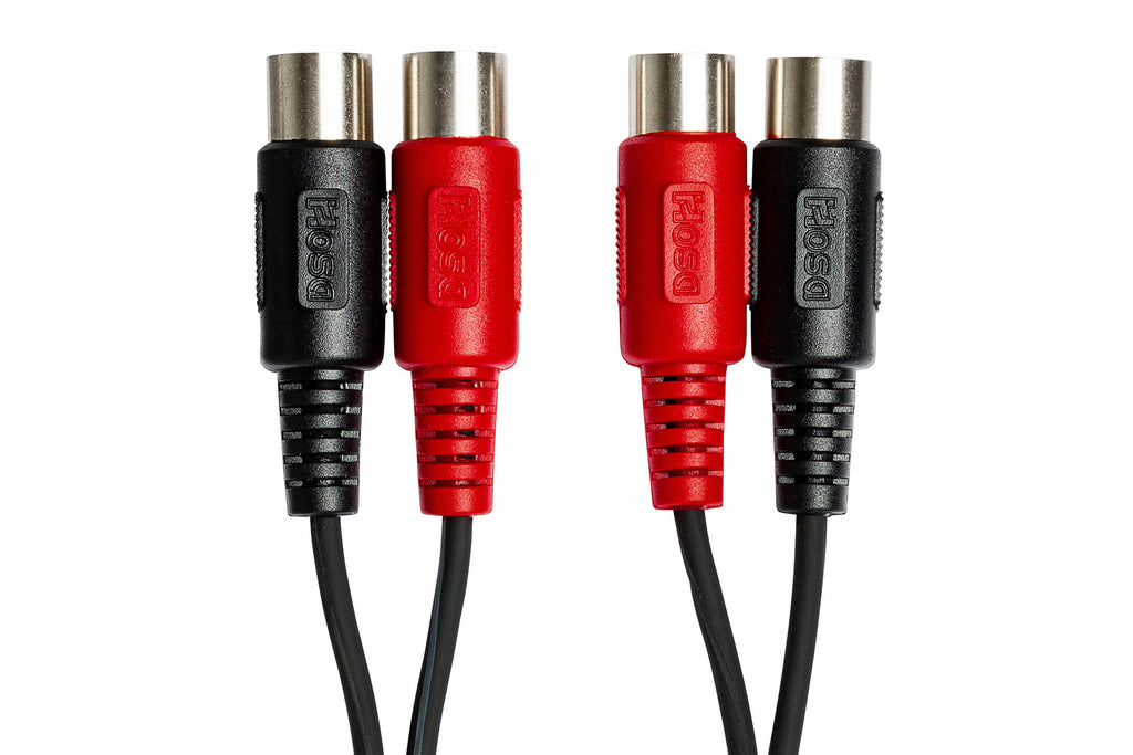 HOSA - Dual MIDI Cable, Dual 5-pin DIN to Same, 3 m