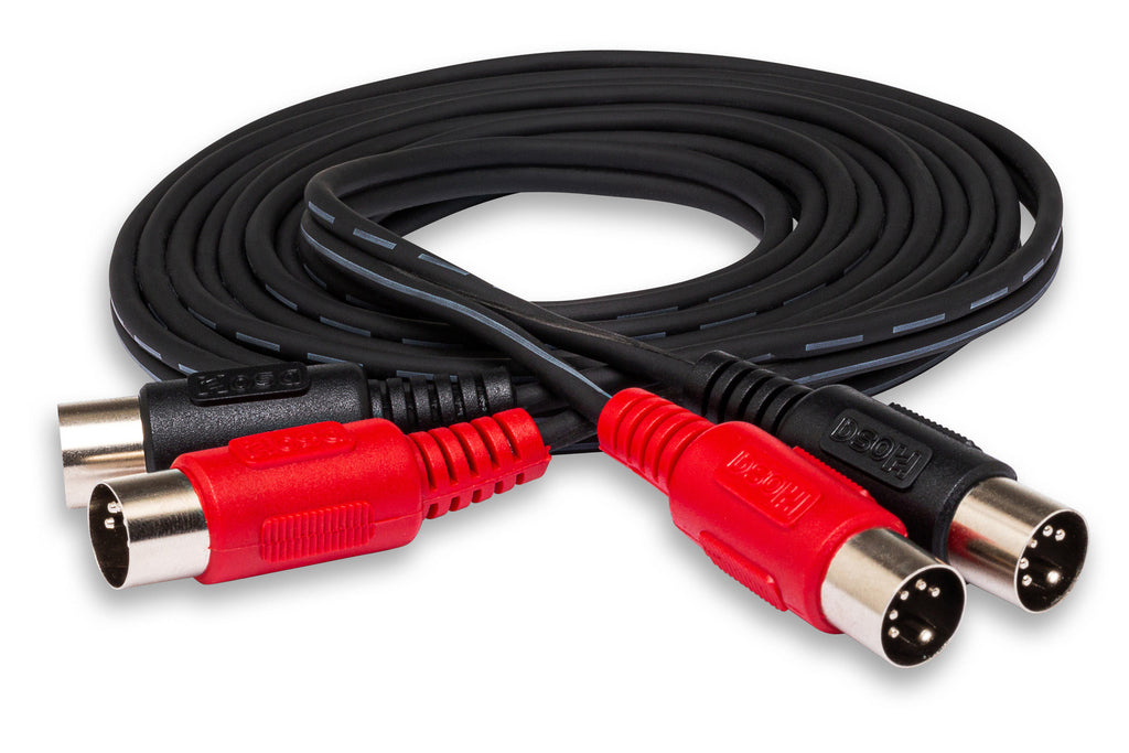HOSA - Dual MIDI Cable, Dual 5-pin DIN to Same, 3 m