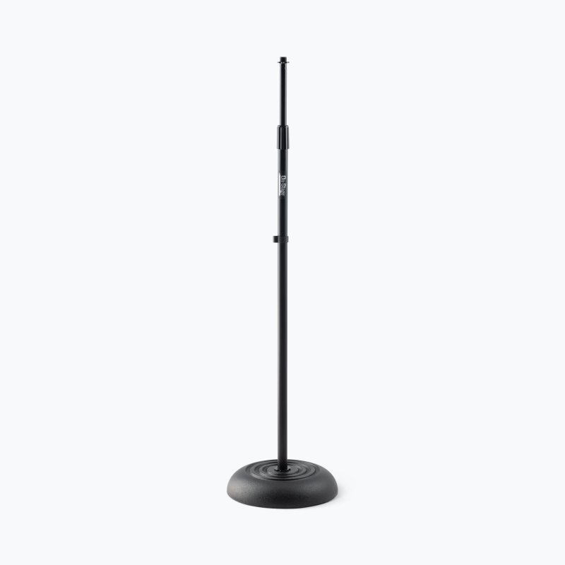 On-Stage MS7201B, Round-Base Mic Stand, Height 33"-60", Black